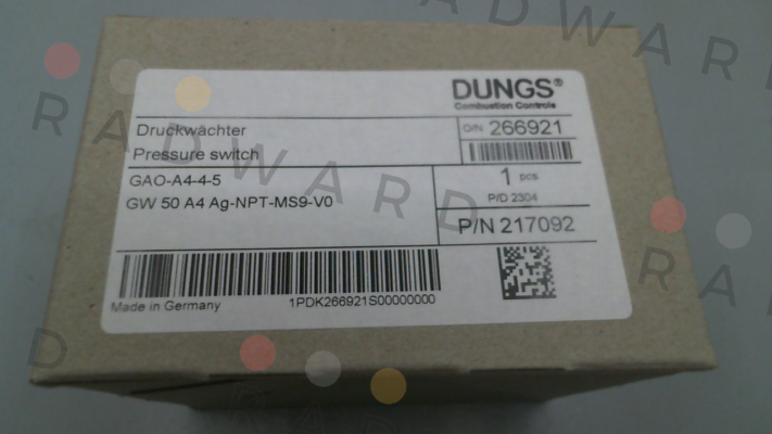 Dungs-P/N: 266921, Type:  GAO-A4-4-543516WC price