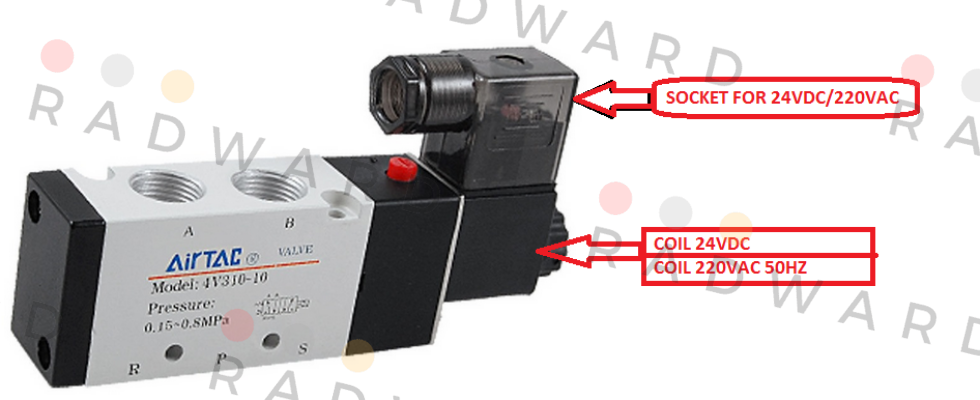 Airtac-COIL 24VDC FOR 4V310-10 + SOCKET   price