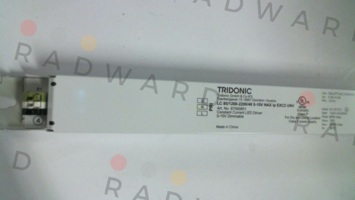 Tridonic-P/N: 87500851, Type: LC 85/1200 price