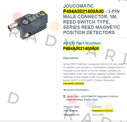 Asco-P494A0021400A00 (TBA-ASCO) price